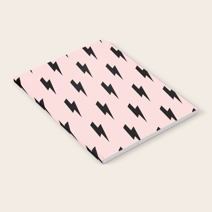 Lightning Bolts Blush Notebook Gallery Image 2