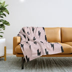 Lightning Bolts Blush Throw Blanket Gallery Image 1