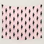 Lightning Bolts Blush Wall Tapestry Gallery Image 4