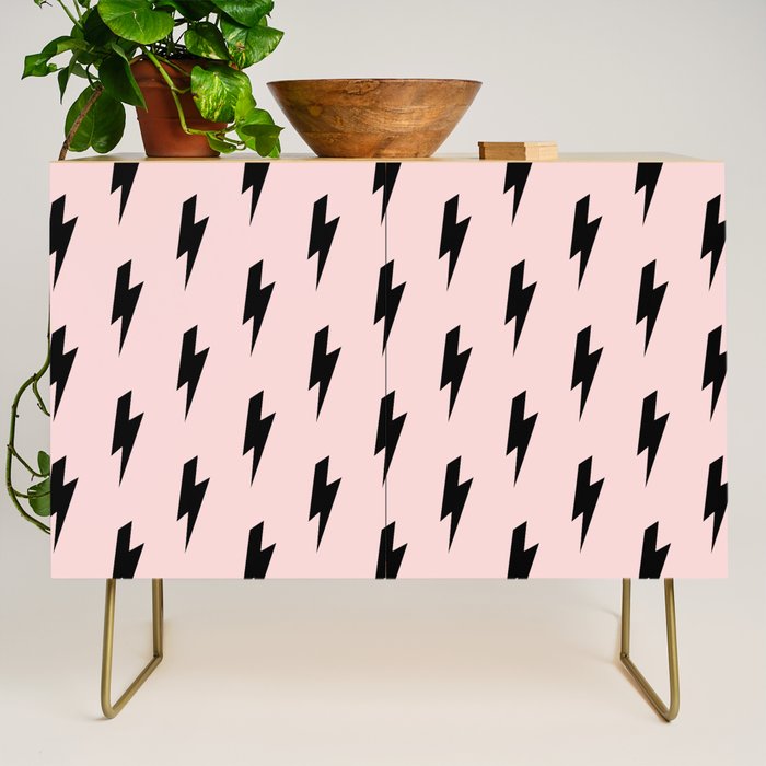 Lightning Bolts Blush Credenza Gallery Image 1