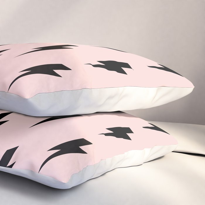 Lightning Bolts Blush Pillow Sham Gallery Image 3