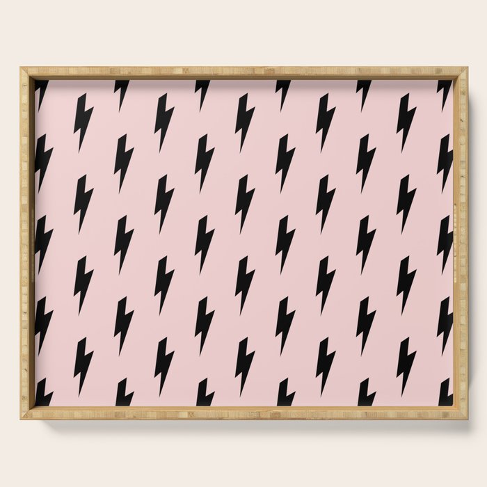 Lightning Bolts Blush Serving Tray Gallery Image 1