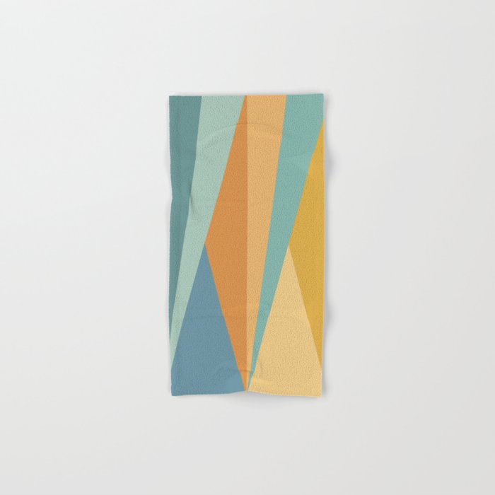 Geometric Triangles XIII Retro Summer Bath Towel Gallery Image 1