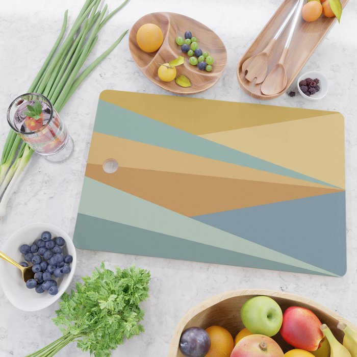 Geometric Triangles XIII Retro Summer Cutting Board Gallery Image 2