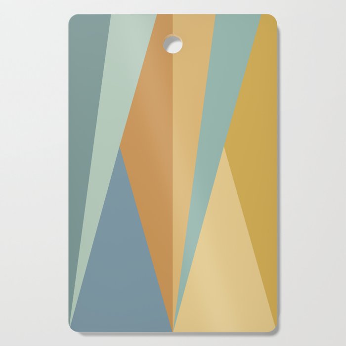 Geometric Triangles XIII Retro Summer Cutting Board Gallery Image 1