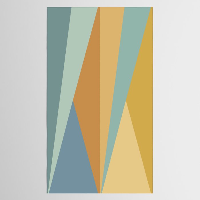 Geometric Triangles XIII Retro Summer Tablecloth Gallery Image 2
