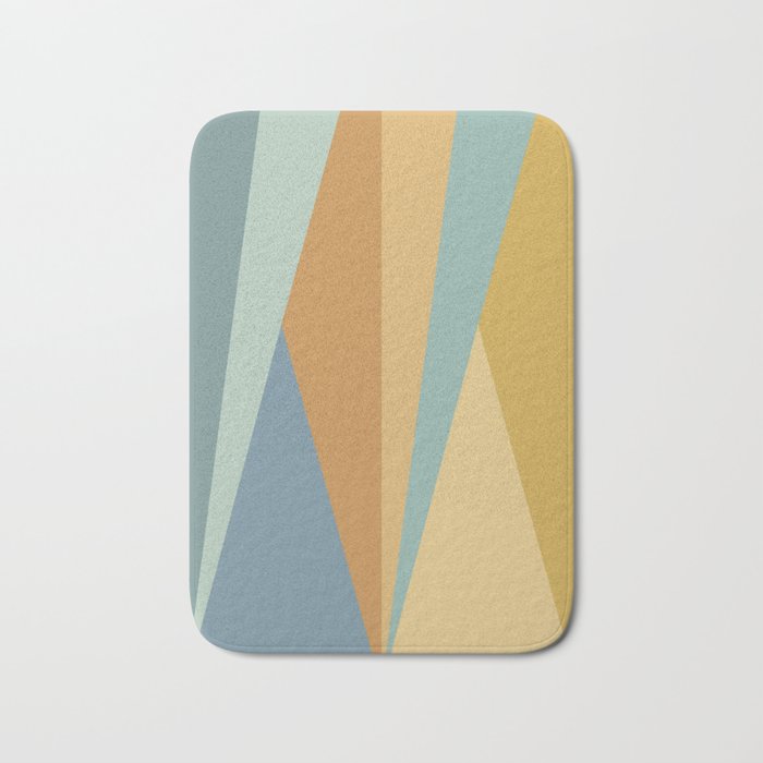 Geometric Triangles XIII Retro Summer Bath Mat Gallery Image 1