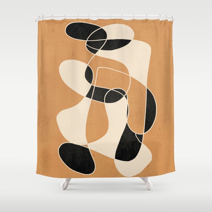 Modern Abstract Minimal Art 21 Shower Curtain Gallery Image 1