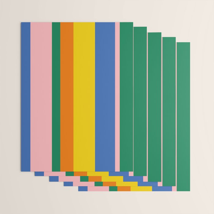 Colorful Vertical Stripes Contemporary Pattern Wrapping Paper Gallery Image 3