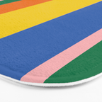 Colorful Vertical Stripes Contemporary Pattern Bath Mat Gallery Image 3