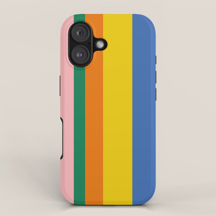 Colorful Vertical Stripes Contemporary Pattern iPhone Case Gallery Image 1
