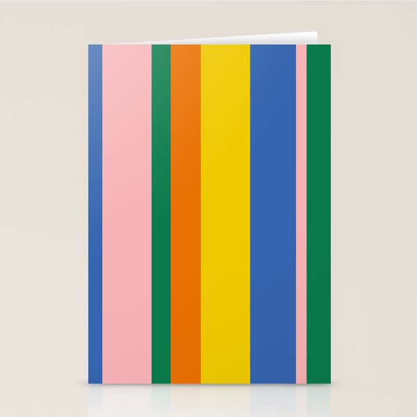 Colorful Vertical Stripes Contemporary Pattern Stationery Card Gallery Image 2