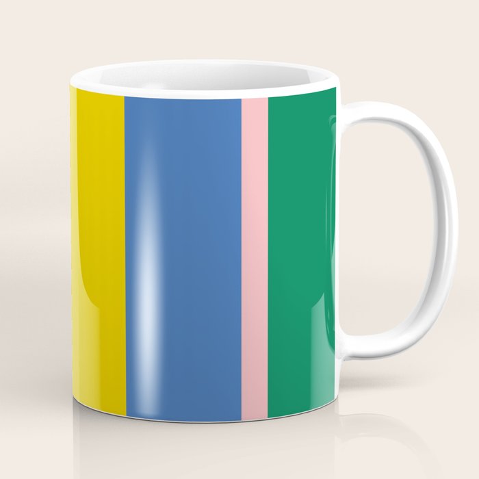 Colorful Vertical Stripes Contemporary Pattern Coffee Mug Gallery Image 1