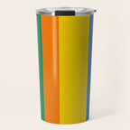 Colorful Vertical Stripes Contemporary Pattern Travel Mug Gallery Image 1