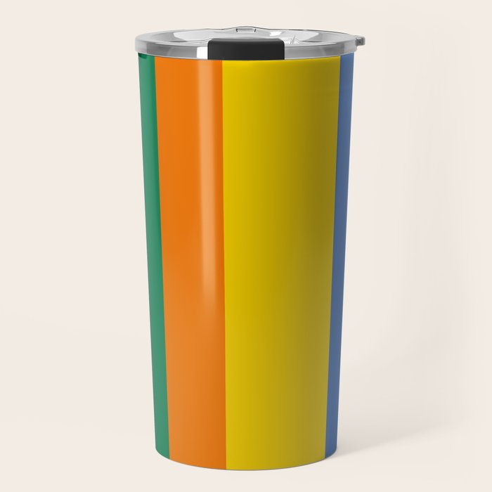 Colorful Vertical Stripes Contemporary Pattern Travel Mug Gallery Image 1