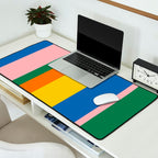 Colorful Vertical Stripes Contemporary Pattern Desk Mat Gallery Image 2