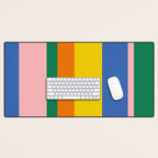 Colorful Vertical Stripes Contemporary Pattern Desk Mat Gallery Image 1