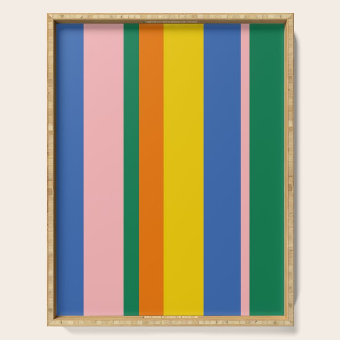 Colorful Vertical Stripes Contemporary Pattern Serving Tray Gallery Image 1