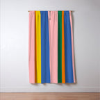 Colorful Vertical Stripes Contemporary Pattern Window Curtain Gallery Image 3