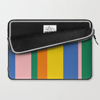 Colorful Vertical Stripes Contemporary Pattern Laptop Sleeve Gallery Image 2