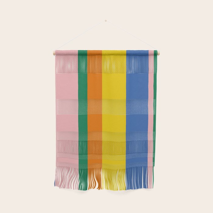 Colorful Vertical Stripes Contemporary Pattern Wall Hanging Gallery Image 1