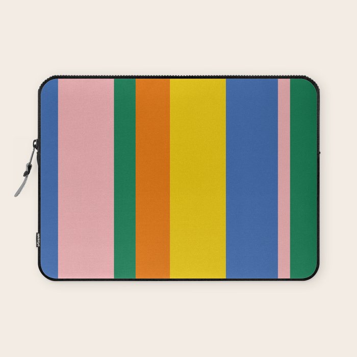 Colorful Vertical Stripes Contemporary Pattern Laptop Sleeve Gallery Image 1