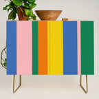Colorful Vertical Stripes Contemporary Pattern Credenza Gallery Image 1