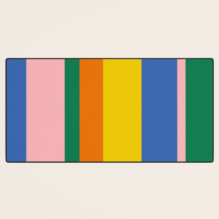 Colorful Vertical Stripes Contemporary Pattern Desk Mat Gallery Image 3