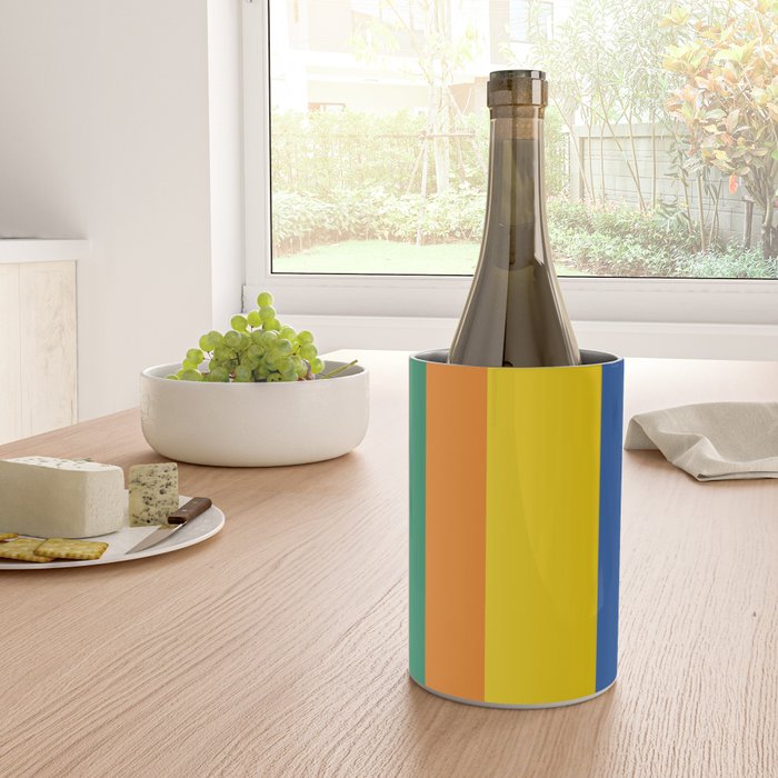 Colorful Vertical Stripes Contemporary Pattern Wine Chiller Gallery Image 4