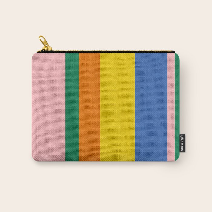 Colorful Vertical Stripes Contemporary Pattern Carry All Pouch Gallery Image 1