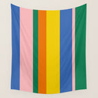 Colorful Vertical Stripes Contemporary Pattern Wall Tapestry Gallery Image 4