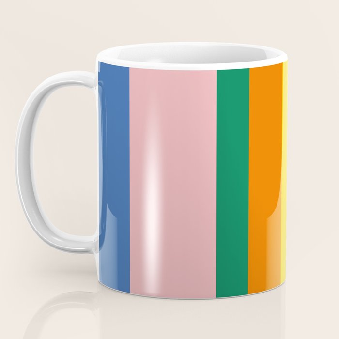 Colorful Vertical Stripes Contemporary Pattern Coffee Mug Gallery Image 3