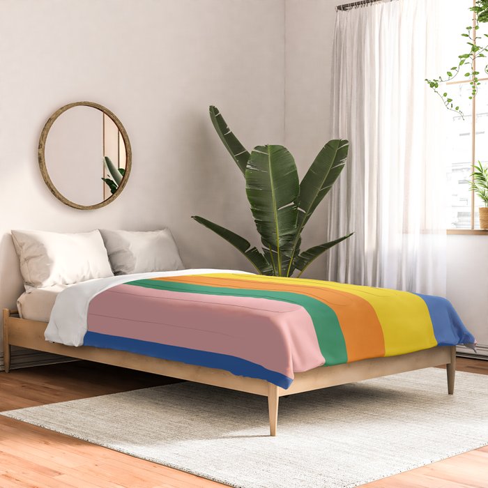 Colorful Vertical Stripes Contemporary Pattern Comforter Gallery Image 2