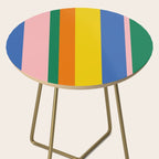 Colorful Vertical Stripes Contemporary Pattern Side Table Gallery Image 2