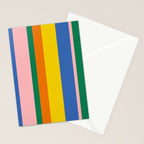 Colorful Vertical Stripes Contemporary Pattern Stationery Card Gallery Image 2