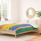 Colorful Vertical Stripes Contemporary Pattern Duvet Cover Gallery Image 2