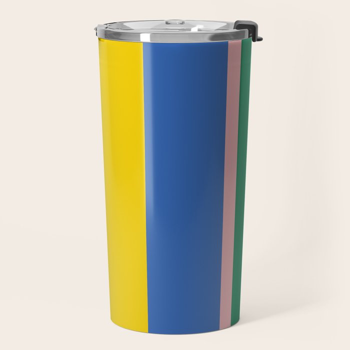 Colorful Vertical Stripes Contemporary Pattern Travel Mug Gallery Image 2