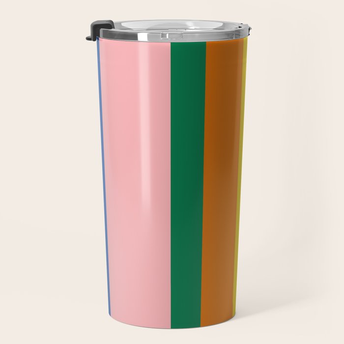Colorful Vertical Stripes Contemporary Pattern Travel Mug Gallery Image 3