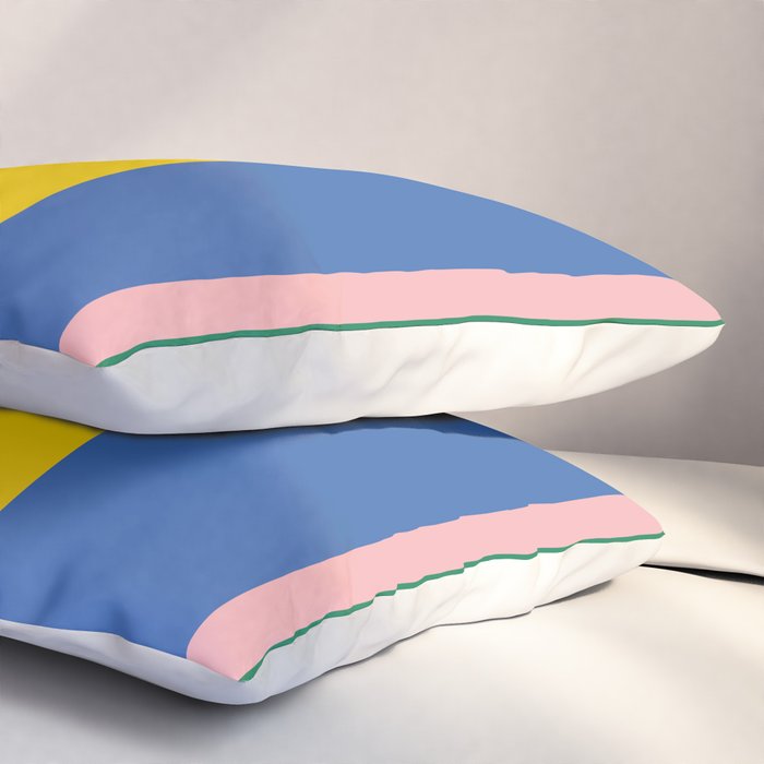 Colorful Vertical Stripes Contemporary Pattern Pillow Sham Gallery Image 3