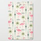 Atomic Flamingo Oasis - Larger Scale ©studioxtine Cutting Board Gallery Image 1