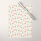 Atomic Flamingo Oasis - Larger Scale ©studioxtine Wrapping Paper Gallery Image 1