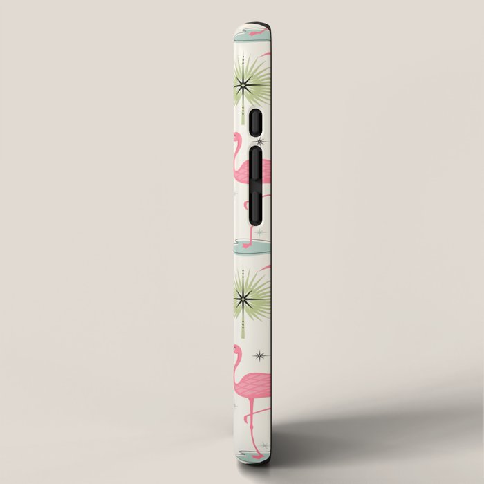 Atomic Flamingo Oasis - Larger Scale ©studioxtine iPhone Case Gallery Image 2