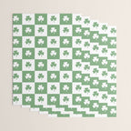 Shamrock Checkered Pattern Wrapping Paper Gallery Image 3