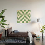 Shamrock Checkered Pattern Wood Wall Art Gallery Image 2