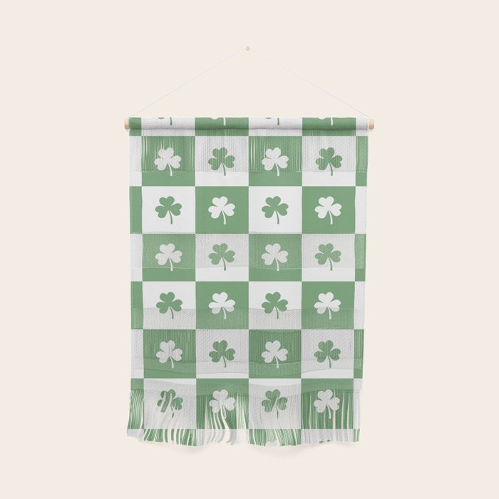 Shamrock Checkered Pattern Wall Hanging