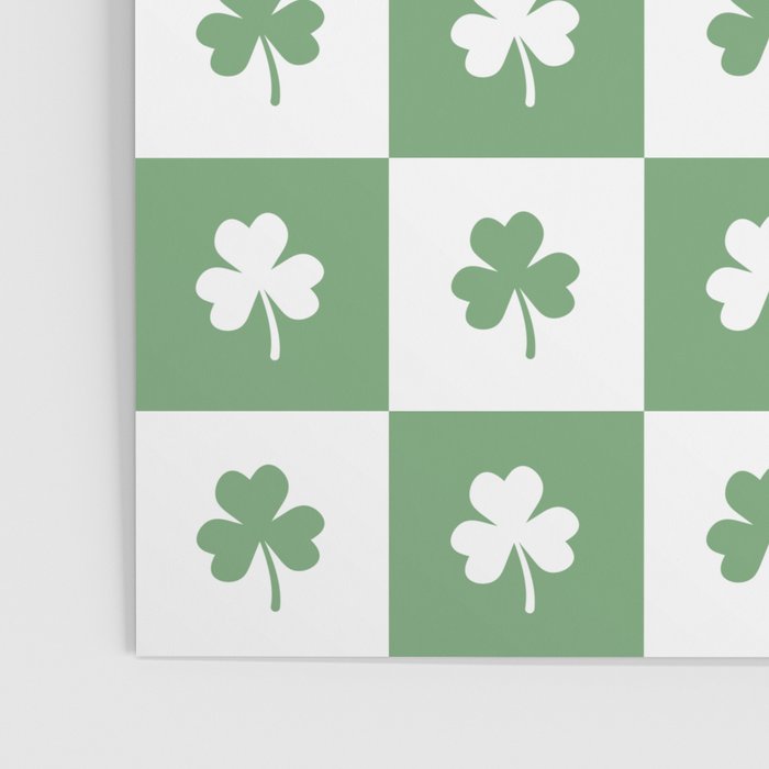 Shamrock Checkered Pattern Poster Gallery Image 3
