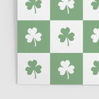 Shamrock Checkered Pattern Poster Gallery Image 3