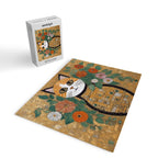 Klimt Cat with Colorful Flowers in a Geometric Vase Jigsaw Puzzle Gallery Image 2