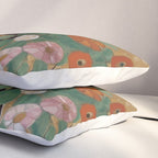 Klimt Cat with Colorful Flowers in a Geometric Vase Pillow Sham Gallery Image 3