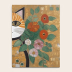 Klimt Cat with Colorful Flowers in a Geometric Vase Notebook Gallery Image 4